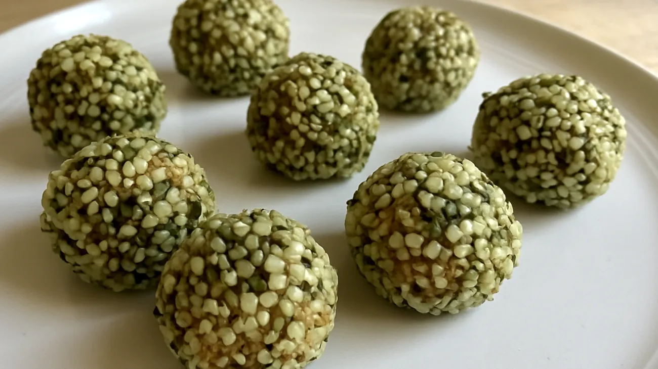 Amaranth-Kokos-Energiebällchen mit Hanfsamen"