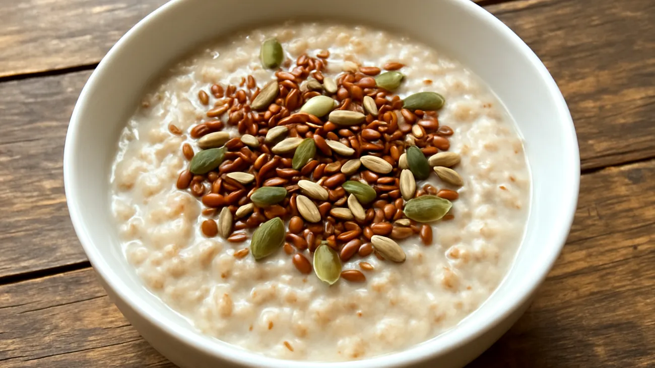 Kefir-Buchweizen-Brei mit fermentierten Samen"