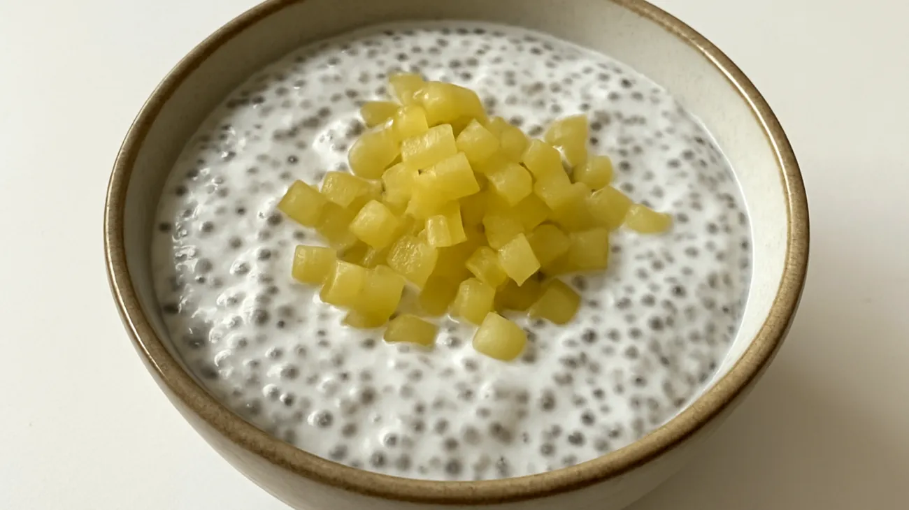 Kefir-Chia-Pudding mit fermentiertem Ingwer"